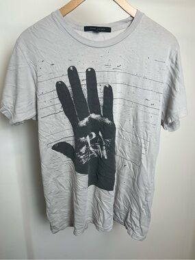 Vintage 2000s Marc Jacobs Gray PAAM Graphic Tee